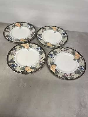 U2 MIKASA Intaglio Garden Harvest Bread Butter Plate Saucers 6.5” Set Of 4 • $8.99