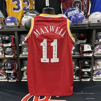 Vernon Maxwell Signed Houston Rockets Jersey NBA Champs Inscription AUTO Steiner • $69.99