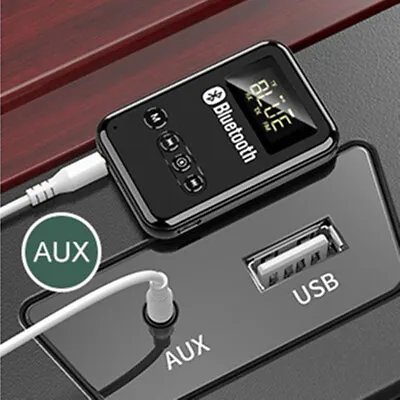 $14.30 • Buy Bluetooth Wireless Car Transmitter AUX Receiver Music Adapter USB Charging Black