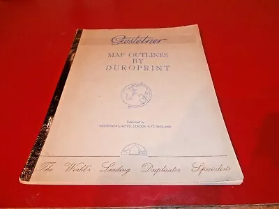 £20 • Buy Vintage Gestetner Map Outlines Work Book By Duroprint
