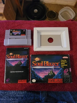 £82 • Buy Soul Blazer SUPER NINTENDO SNES Boxed With Manual NTSC USA