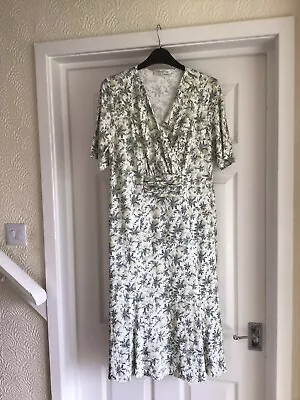 David Nieper Dress UK 12/14 Green Short Sleeve Unlined See Description  • £8