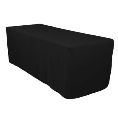 Table Cloth 6 Ft Rectangular Polyester Tablecloth (Black) • $15.99