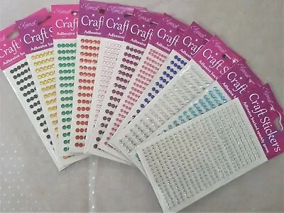 £2.10 • Buy Eleganza GEMS - Adhesive Backed Craft Stickers Wedding - 3mm & 4mm - 11 Colours
