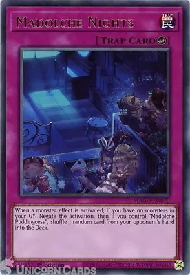 MAGO-EN070 Madolche Nights Rare 1st Edition Mint YuGiOh Card • £0.99