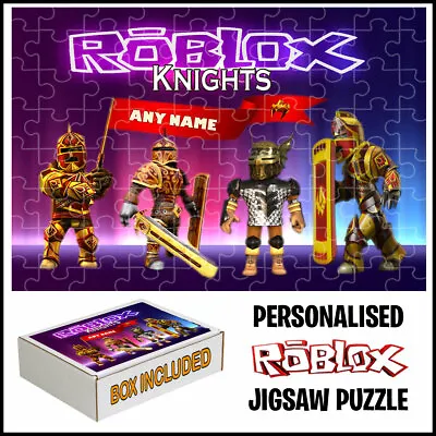 Personalised Roblox Knights Jigsaw Puzzle-Best Gift For Fans Roblox Add Name • £11.99