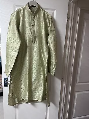 Pakistani Mens Wedding Sherwani 2 Peices Churidar Trousers Kurta Top Size 42 • £39.99
