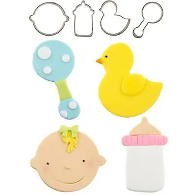 $8.99 • Buy Mini Baby Shower Cutters 4 Pc. By Autumn Carpenter Cutie Cupcake