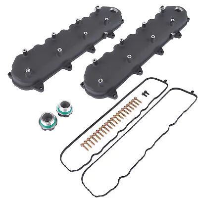 For GM LT GEN V Black Cast Aluminum Valve Covers W/ Coil Mounts 6.2 LT1 LT4 L86 • $124