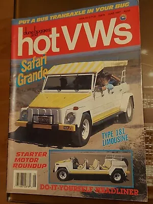 Dune Buggies And Hot VW's Magazine June 1987 Trekker Safari Split Bus Panel Van • $6.84