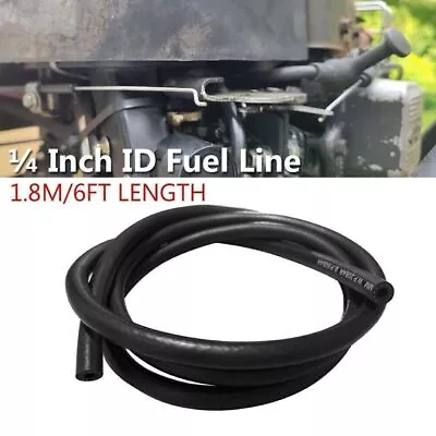 1.8M Car Rubber Fuel Line Hose For Small Engines 1/4  ID Fuel Pipe Black • $27.80