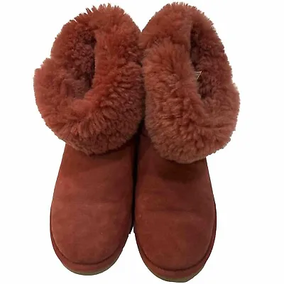 Ugg Boots Women’ S Bailey Button Red S/N 5803  Sz 9 • $45.99