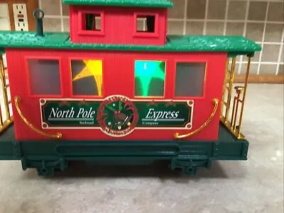 LIGHTED CABOOSE North Pole Express Christmas Train Set EZTEC  G SCALE • $16.99