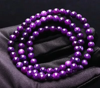 6mm  Natural Sugilite Purple Gems South Africa Beads Bracelet AAA • $0.01