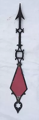 Rare Antique 19th Century Weathervane Arrow Hand Wrought Cast Iron Ruby Glass  • $229.99