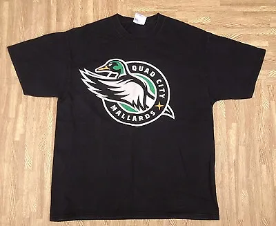 Quad City Mallards #15 Mike Hellyer Shirt Men's Medium M Black Short Sleeve • $7.79