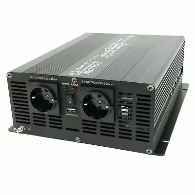 Voltage Converter 2000 4000 Watts 24V To 230V Inverter Inverter USB NEW ORIGINAL PACKAGING • £130.10