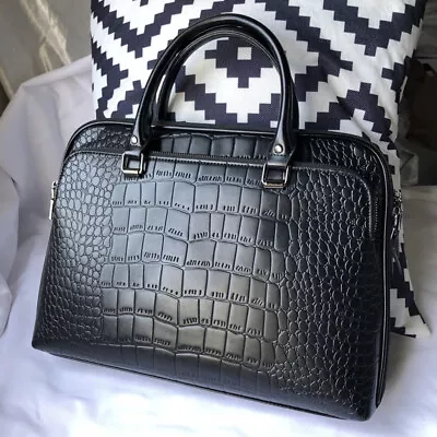 Women’s Leather Briefcase Laptop Shoulder Commuting Office Handbag Macbook 14  • £69.99