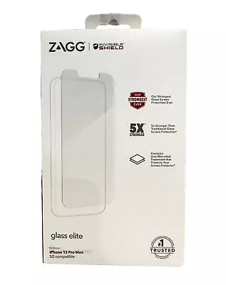 ZAGG InvisibleShield Glass Elite 5x Strong Screen Protector Fo IPhone 13 Pro Max • $11.99