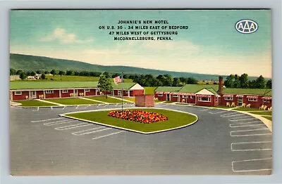 McConnellsburg PA-Pennsylvania Johnnie's New Motel Vintage Souvenir Postcard • $7.99