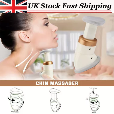 Neck Thin Chin Slimmer Massager Fat Reduce Double Neckline Portable Exerciser UK • £8.15