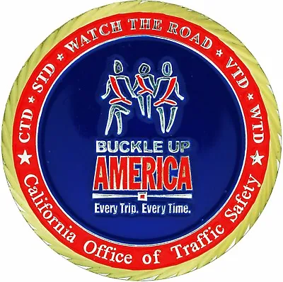 LA Police Buckle Up Challenge Coin • $14.99