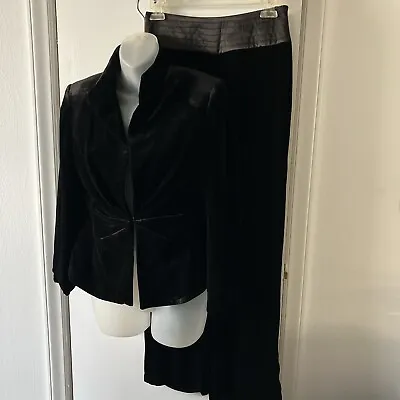 J. Peterman Women’s Vtg Velvet Pant Suit Jacket & Pants Size 0 GLAMOUR • $59