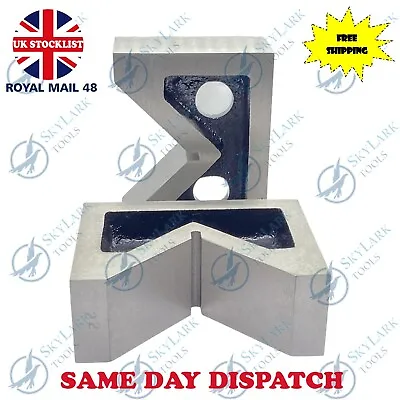 Cast Iron V Block Set Of 2 Pieces 3  X 1-1/4  X 2-1/4  Inch Vee Block SKYLARK • £37.80