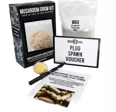 Organic Lion's Mane Mushroom Outdoor Log Growing Kit • $44.99