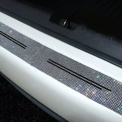 Universal 90cm Car Trunk Door Sill Guard White Rhinestone Anti-Scratch Strip • $16.99