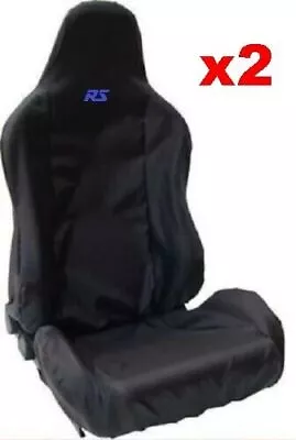 2x EMBROIDERED CAR SEAT COVERS FITS FOCUS MK2/3 RS 500 HERITAGE MOUNTUNE RECARO • $123.40