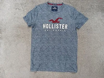 £11.99 • Buy Hollister Mens T Shirt Blue With Logo UK Adult Size Small