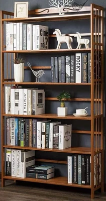 $99 • Buy 6 Tiers Large Size Pure Bamboo Book Shelf Cabinet Simple Solid Storage Fantastic