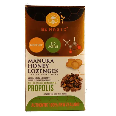 Lozenges With Manuka Honey MGO500+ And Propolis 15 Counts Made In New Zealand • $7.50