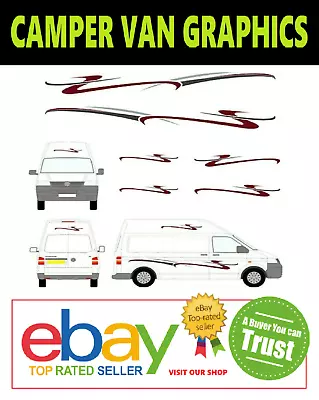 (No.105) Motorhome Graphics Decals Camper Van Graphics Campervan Stickers • £74