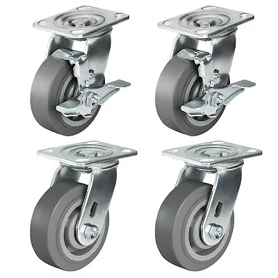 5 Inch Caster Wheels Heavy DutyCapacity500-2000LB- Rubber Wheels • $107.99
