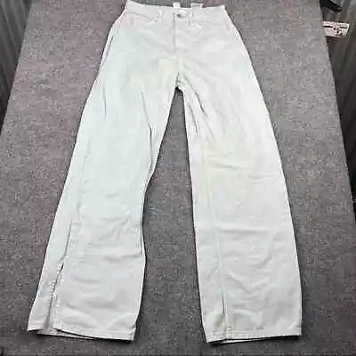 H&M High Waist Wide Leg Jeans 24 Waist Light Blue Mint Green • $18