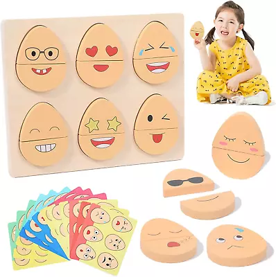 HONGID Montessori Toys For 2-6 Year Old32 In 1 Toddlers Wooden Expressions Kids • $12.98