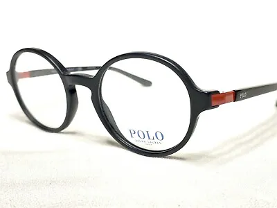 NEW Polo Ralph Lauren PH2189 5284 Mens Black & Red Round Eyeglasses Frames 49/21 • $109.99
