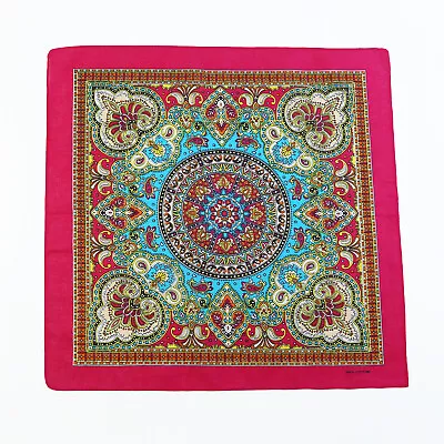 Bandana Moroccan Paisley On Pink 1pce 54cm 100% Cotton Head Wrap Scarf • $3.88