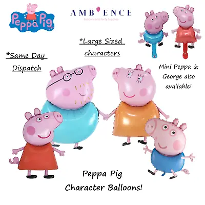 Peppa Pig Party Balloons Birthday George Air Helium Family Decorations Children • £3.49