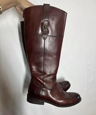 Frye Jayden Red Leather Riding Boots • $35