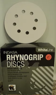 Indasa Sanding Discs 5 Inch 8 Hole  Hook & Loop 100 Grit  25 Disc Pack • $14.95