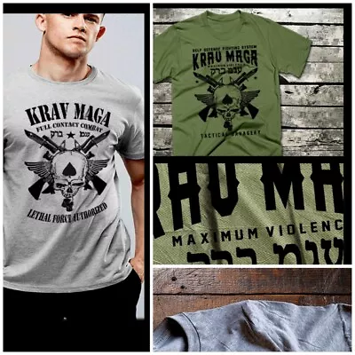 Krav Maga T-shirt Martial Arts Military Lethal Self Defense Fighting Rifles Tee • $19.99