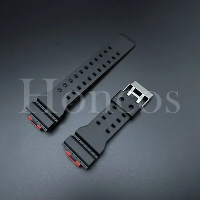 Fits For Casio G-Shock G-8900 GA-100/110 GAC110 Watch Band Rubber Strap BLK/Red • $13.99