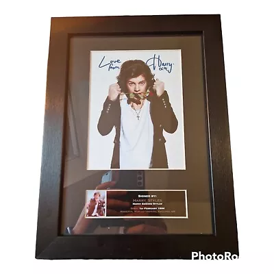 £6.99 • Buy Harry Styles Signed Reproduction Framed Picture.