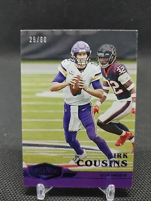 2020 PANINI KIRK COUSINS PLATES & PATCHES /60 #24 Minnesota Vikings • $3.50