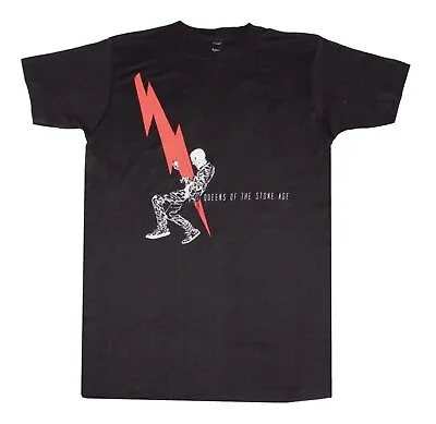 Official Queens Of The Stone Age Lightning Dude Mens Black T Shirt QOTSA Tee • £16.95