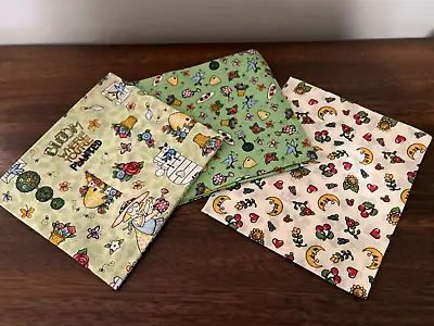 New Lot 3 Mary Engelbreit Fat Quarter Green Spring Garden Floral Moon Fabric • $18.99