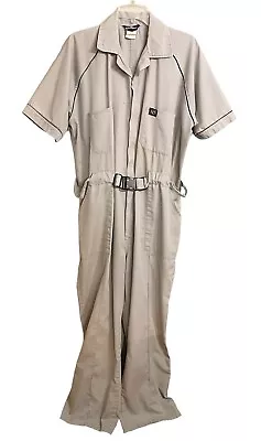 Vintage Para Suit Gray Size 46 Regular Workwear Mechanic Coveralls Jumpsuit • $13.99